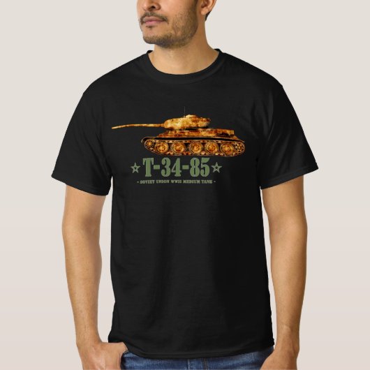 T-34-85 Tweede Wereldoorlog Tweede Wereldoorlog So T-shirt (Voorkant)