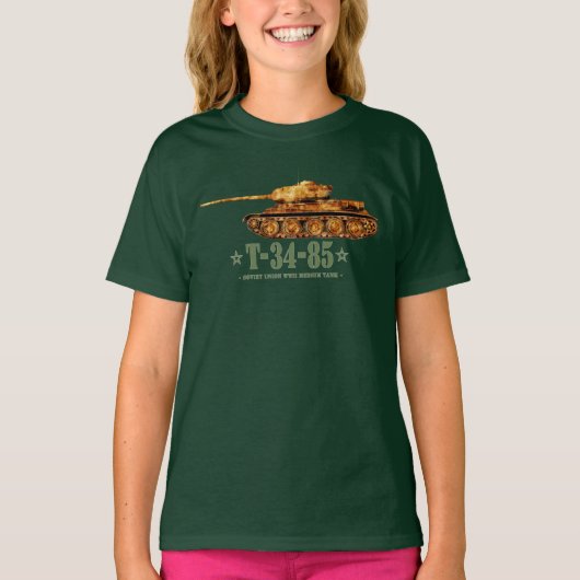 T-34-85 Tweede Wereldoorlog Tweede Wereldoorlog So T-shirt (Voorkant)
