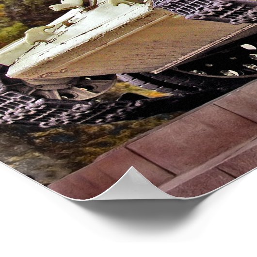 T-34 Russisch Tank, Sovjetherdenkingsmonument, Ber Poster (Hoek)