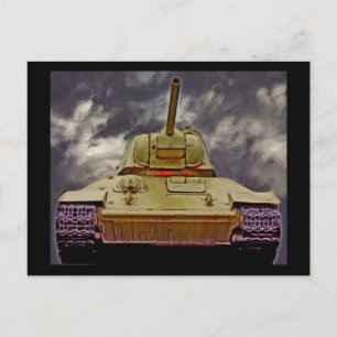 T-34 Russische tank, Sovjet-Memorial, Berlijn - ol Briefkaart