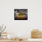 T-34 Russische tank, Sovjet-Memorial, Berlijn - ol Poster (Keuken)