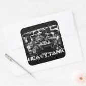T-35 Vierkante Stickers (Envelop)