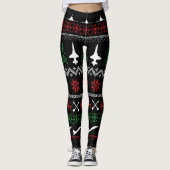 T-38 Kerstmis-Leggings Leggings (Voorkant)