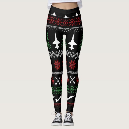 T-38 Kerstmis-Leggings Leggings (Voorkant)
