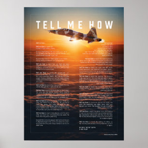 T-38 Talon met Vertel me hoe te vliegen Poster