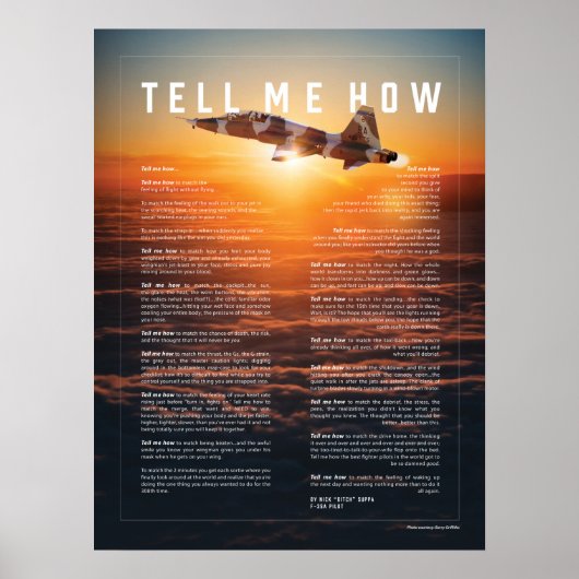 T-38 Talon met Vertel me hoe te vliegen Poster (Voorkant)