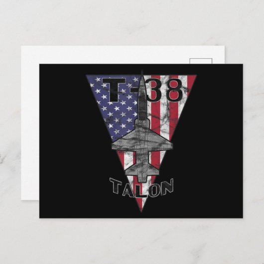 T-38 Talon Militaire straalvliegtuig Patriotic Tra Briefkaart (Voorkant / Achterkant)