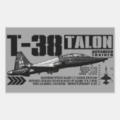 T-38 Talon Rechthoekige Sticker (Voorkant)