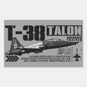 T-38 Talon Rechthoekige Sticker