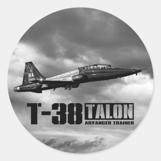 T-38 Talon Ronde Sticker (Voorkant)