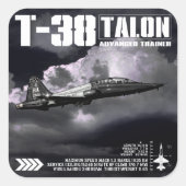 T-38 Talon Vierkante Sticker (Voorkant)