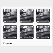 T-38 Talon Vierkante Sticker (Vel)