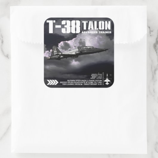 T-38 Talon Vierkante Sticker (Tas)