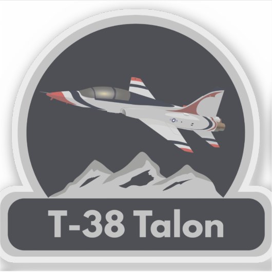 T-38 Vliegtuig Talon Jet Trainer Sticker (Voorkant)