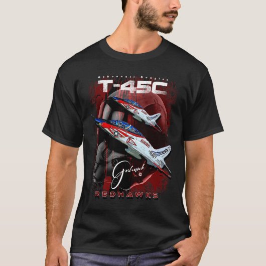 T-45C Goshawk Redhawks USAF Navy Fighterjet T-shirt (Voorkant)