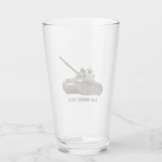 T-62 Model 1972 Main Battle Tank pint glas (Achterkant)
