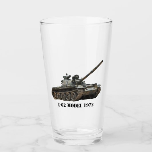 T-62 Model 1972 Main Battle Tank pint glas (Voorkant)