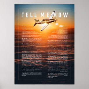 T-6 Texan II met Vertel me hoe te vliegen Poster