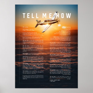 T-6 Texan II met Vertel me hoe te vliegen Poster