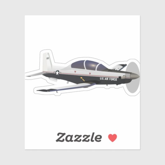 T-6 Texan II Trainer Vliegtuig Sticker (Vel)