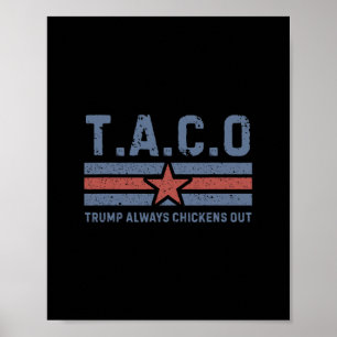 T.a.c.o Trump Geeft Altijd Op - Grappig 1 Poster
