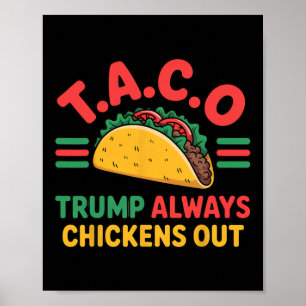 T.a.c.o Trump Geeft Altijd Op Grappige Taco Poster