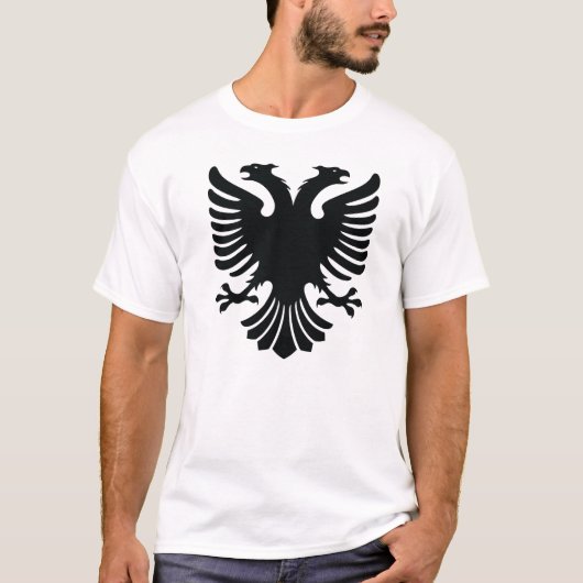 T Albanees adellijk shirt eagle shirts (Voorkant)