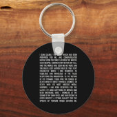 T And The Pendulum Edgar Allan E Etry Excerpt Sleutelhanger (Voorkant)