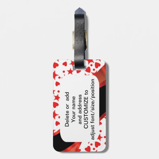 t bagagelabel (Achterkant verticaal)