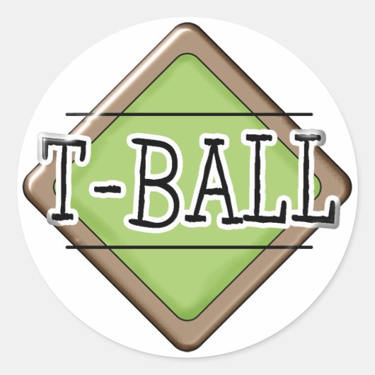 T-baldiamant Ronde Sticker (Voorkant)