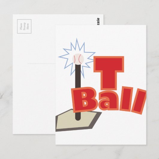 T-Ball Briefkaart (Voorkant / Achterkant)