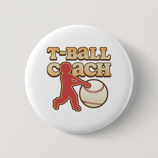 T-Ball-coach Ronde Button 5,7 Cm (Voorkant)