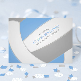 t blue gray volleyball - jongerenverjaardagsteam kaart