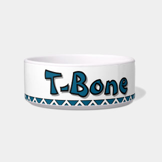 "T-BONE" - GEPERSONALISEERDE KERAMISCHE HONDENKOM VOERBAKJE