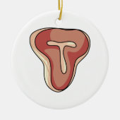 T-Bone Steak Keramisch Ornament (Voorkant)