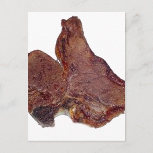 T-bonesteak Briefkaart (Voorkant)