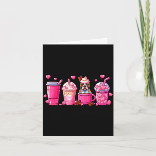 T Bull Inside Cup Coffees Lover Valentine's Day He Kaart (Voorkant)