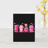 T Bull Inside Cup Coffees Lover Valentine's Day He Kaart (Gele Bloem)