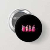 T Bull Inside Cup Coffees Lover Valentine's Day He Ronde Button 5,7 Cm (Voorkant /achterkant)