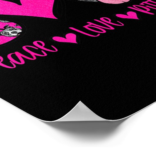 T Bull Lives Ttie Puppy Dog Mom Ladies Tbull Poster (Hoek)