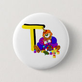 T Clown Ronde Button 5,7 Cm (Voorkant)