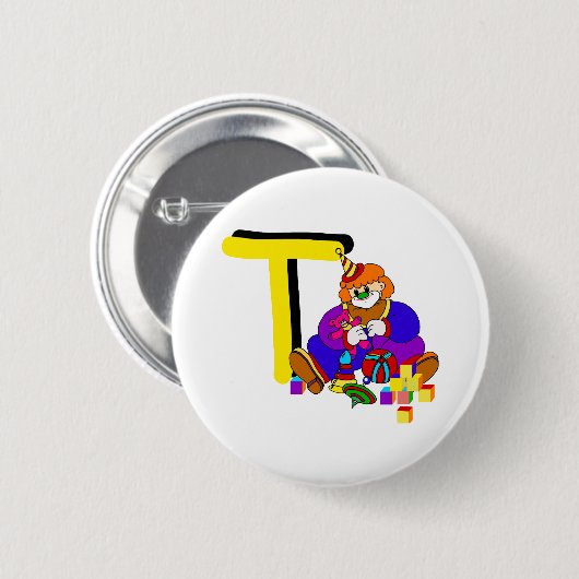 T Clown Ronde Button 5,7 Cm (Voorkant /achterkant)
