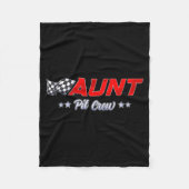 T Crew Aunt Race Car Family Matching Racing Birthd Fleece Deken (Voorkant)