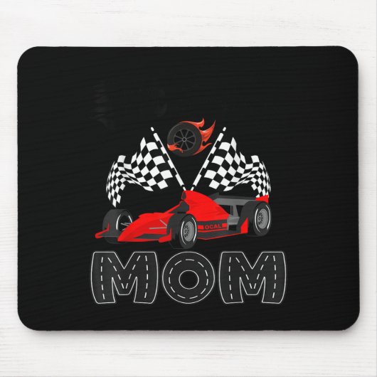 T Crew Mom Racing Car Birthday Boy Family Matching Muismat (Voorkant)