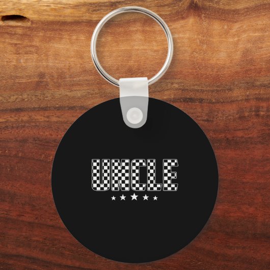 T Crew Uncle Racing Car Family Matching Birthday P Sleutelhanger (Voorkant)