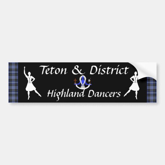 T&D Highland Dancers Bumpersticker (Voorkant)