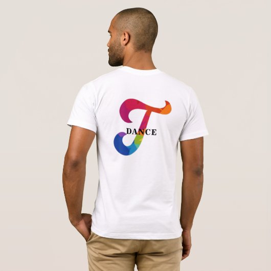 T Dance Heren Basic Pride T-Shirt Shirt (Achterkant volledig)