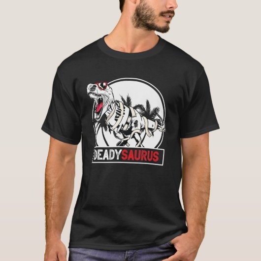 T Deadysaurus Rex Skeleton Papa Saurus - Halowee T-shirt (Voorkant)