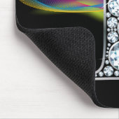 "T" Diamond Bling met regenboogwervelkolom Mousepa Muismat (Hoek)