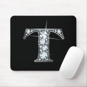 "T" Diamond Bling Mousepad Muismat (Met muis)